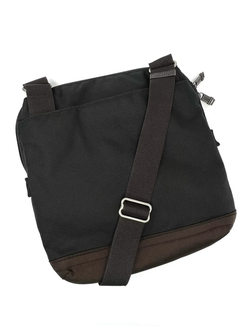Tumi Eastern Zip Top Flap Crossbody Hickory Brown Nylon Messenger Bag Like New